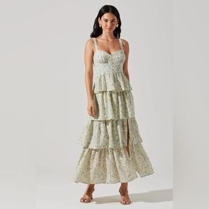 MIDSUMMER FLORAL TIERED MAXI DRESS